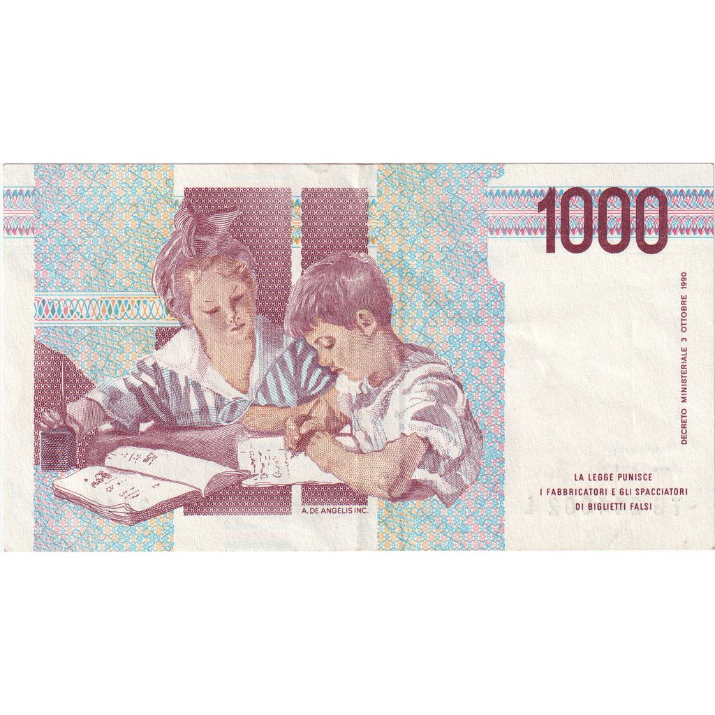Italia, 1000 Lire, 1990-10-03, SC