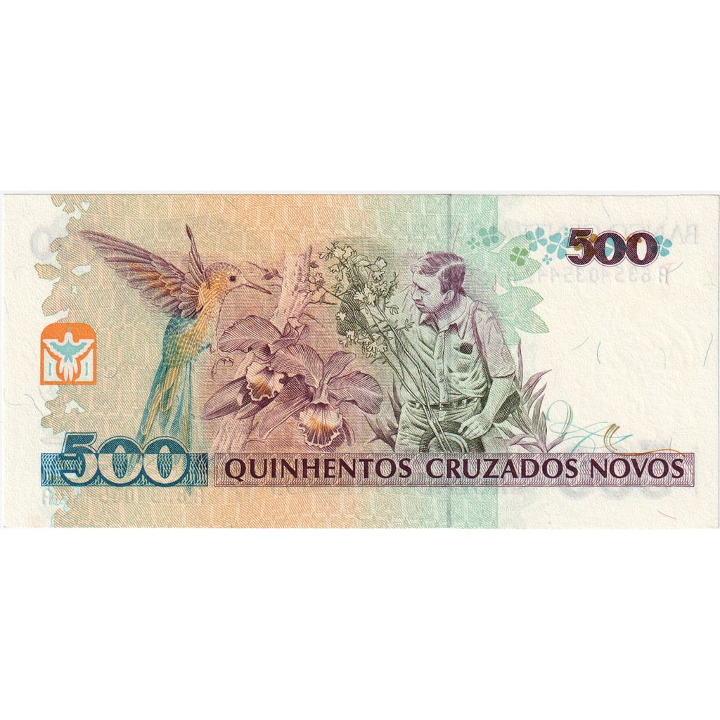 Brasil, 500 Cruzeiros on 500 Cruzados Novos, SC