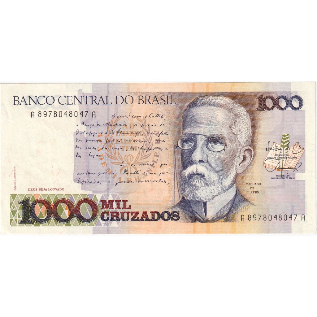 Brasilien, 1000 Cruzados, KM:213b, UNZ