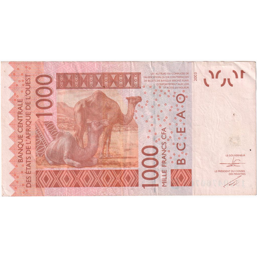 Estados del África Occidental, 1000 Francs, UNC