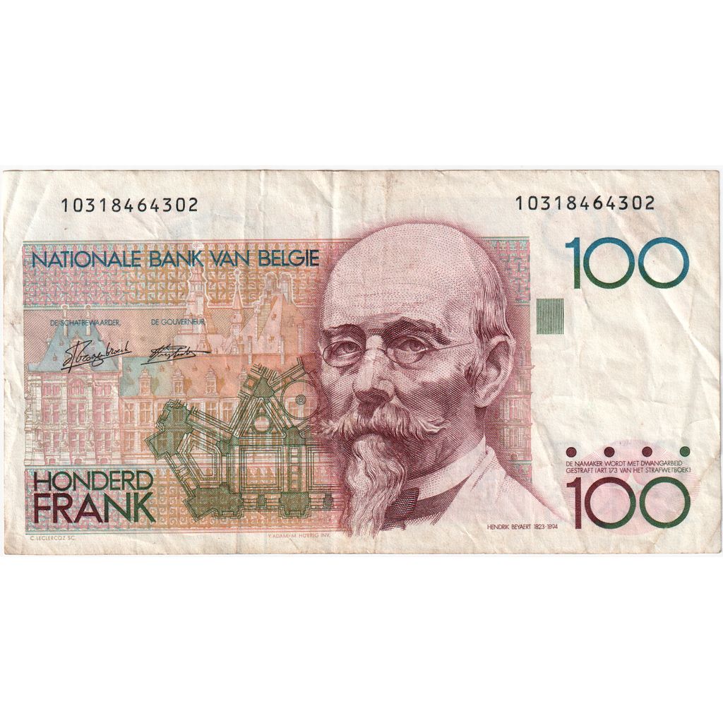 Belgien, 100 Francs, S+
