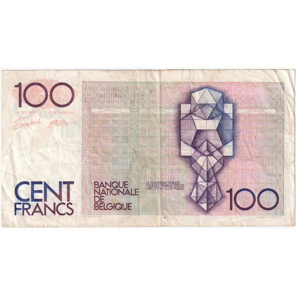 Belgien, 100 Francs, S+