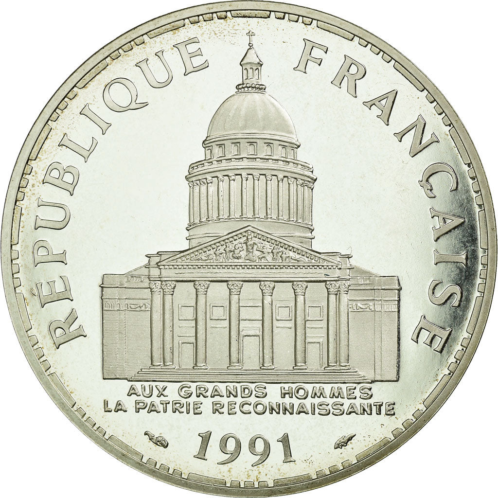 Coin, France, Panthéon, 100 Francs, 1991, Paris, MS(65-70), Silver