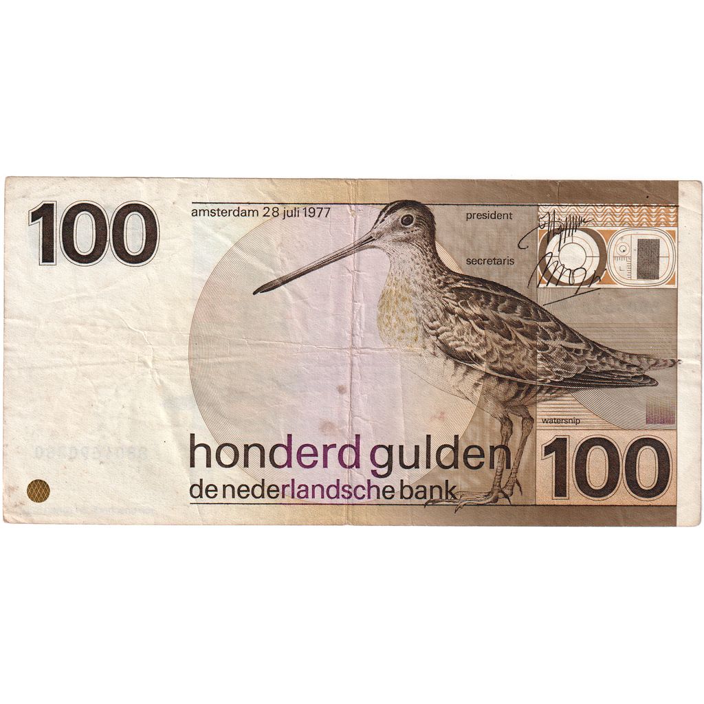 Netherlands, 100 Gulden, 1977-07-28, VF(30-35)