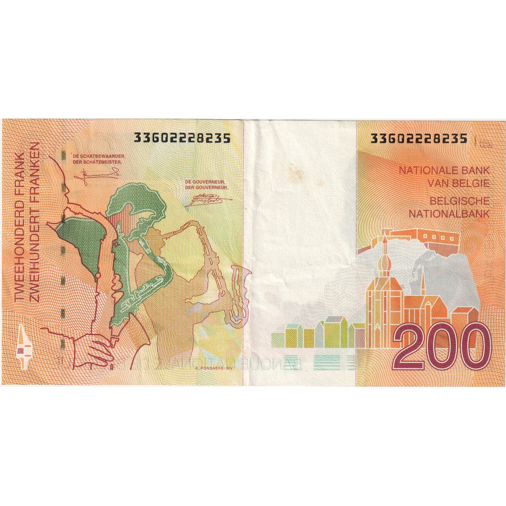 Belgium, 200 Francs, EF(40-45)