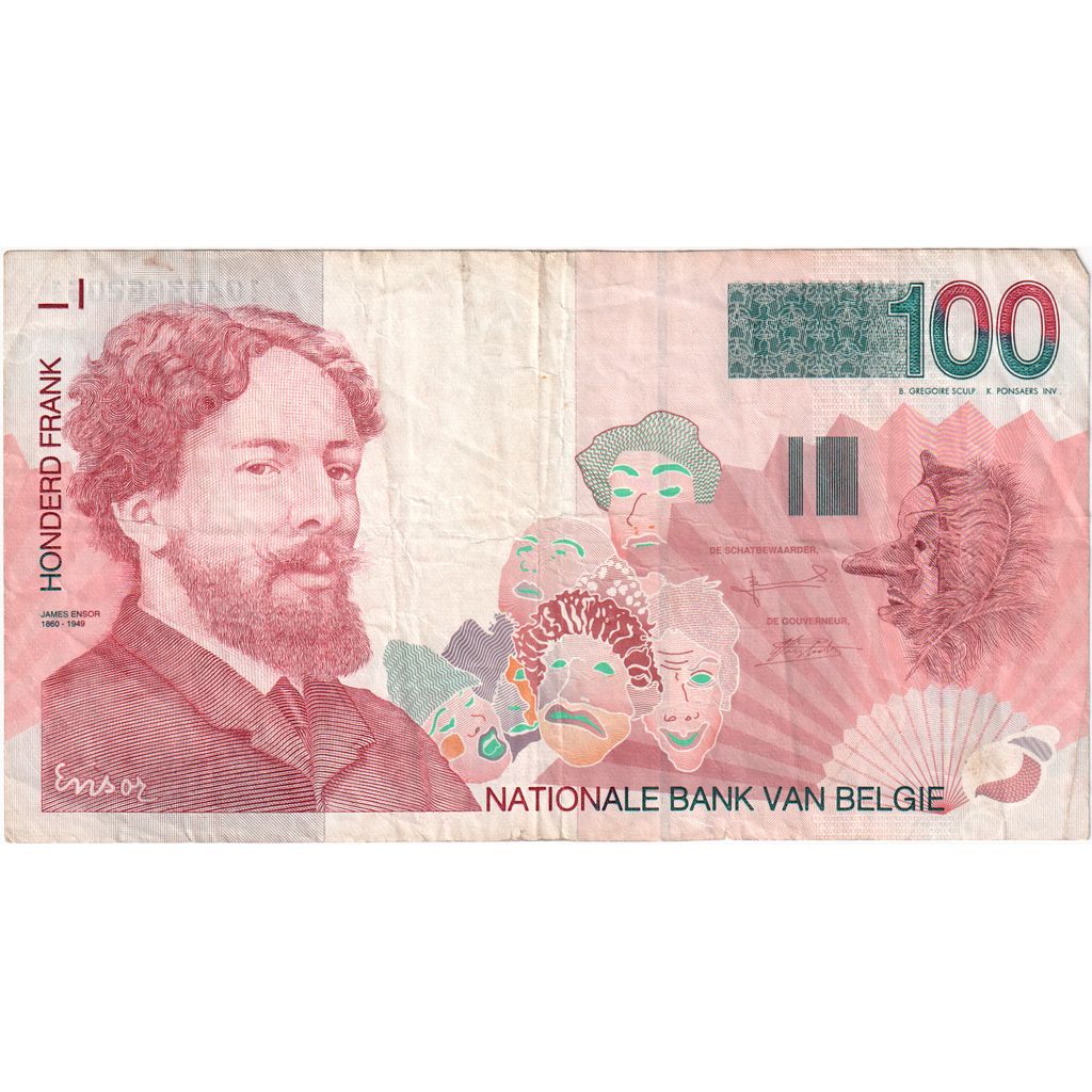 Belgium, 100 Francs, VF(30-35)