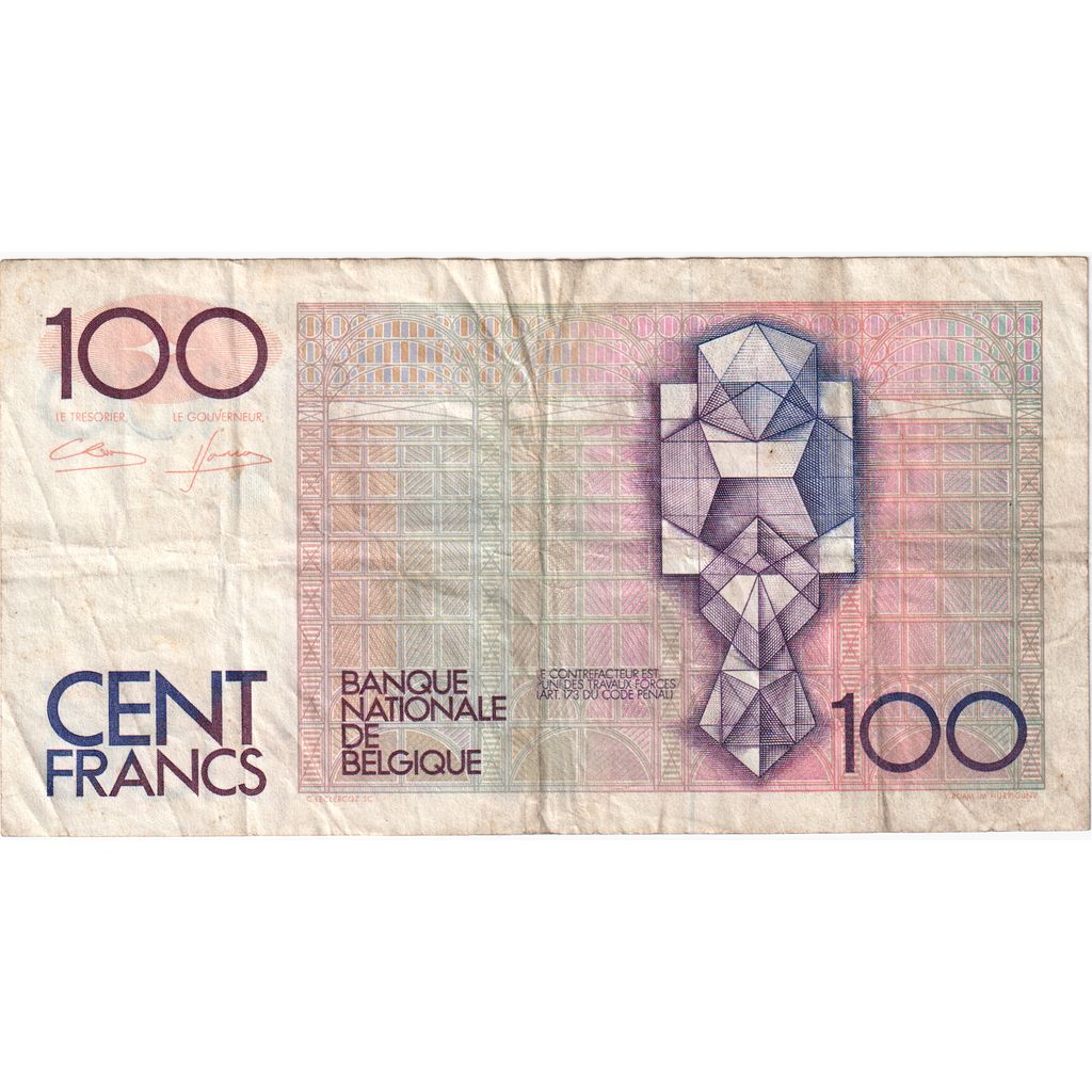 Belgio, 100 Francs, MB+