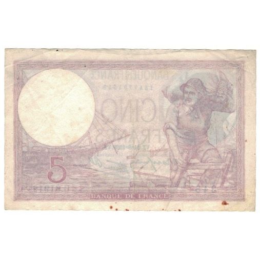 Frankrijk, 5 Francs, 1939, 1939-08-24, TTB, Fayette:4.7, KM:83