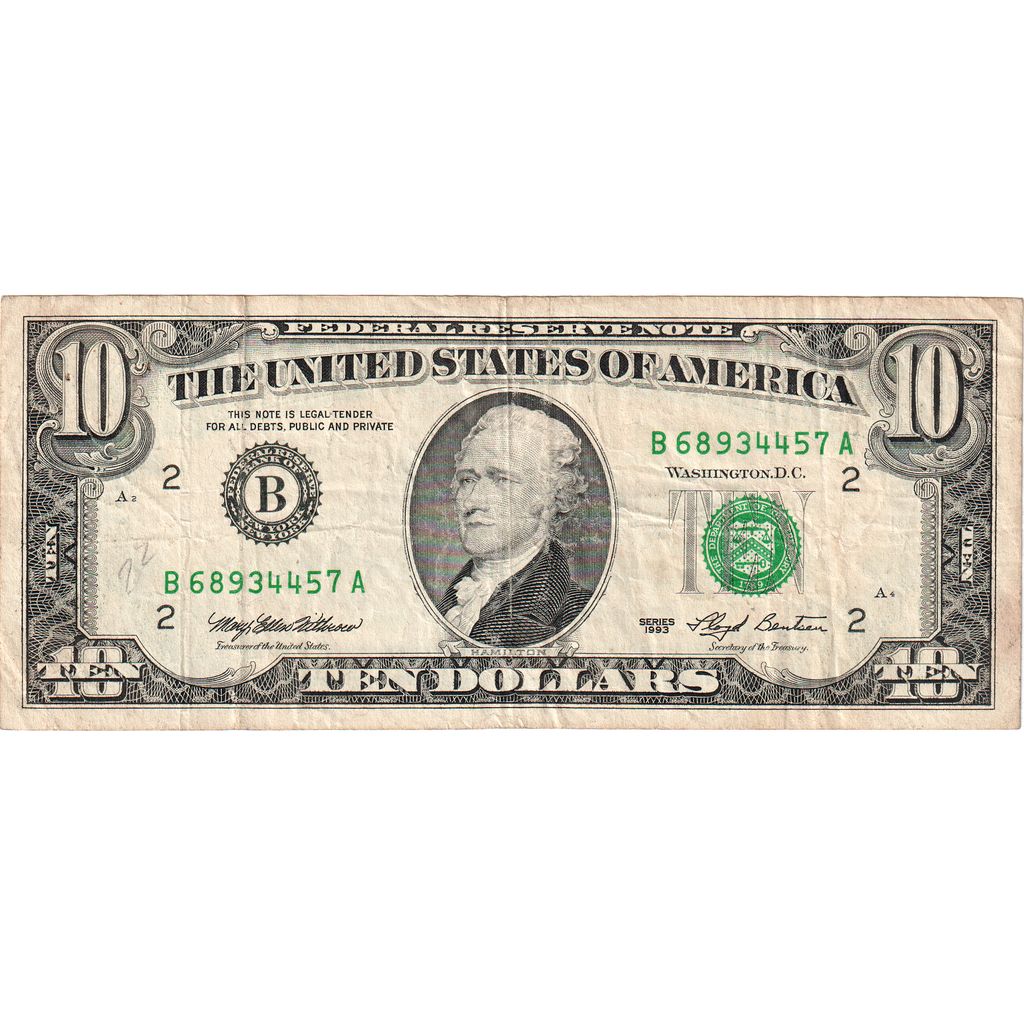 Estados Unidos da América, 10 Dollars, EF(40-45)