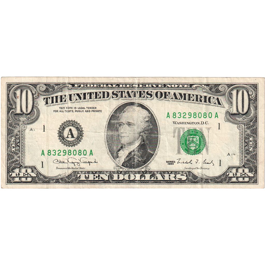 United States, 10 Dollars, EF(40-45)