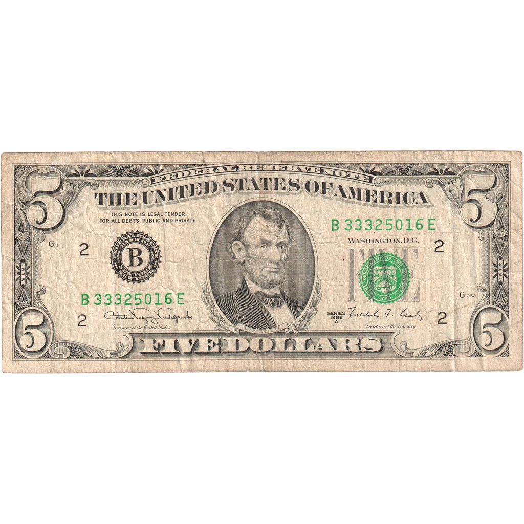 USA, Five Dollars, VF(20-25)