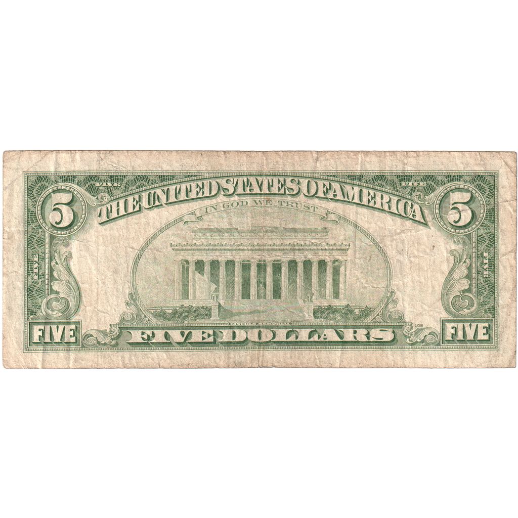 USA, Five Dollars, VF(20-25)