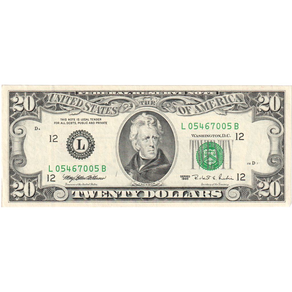 United States, 20 Dollars, AU(55-58)