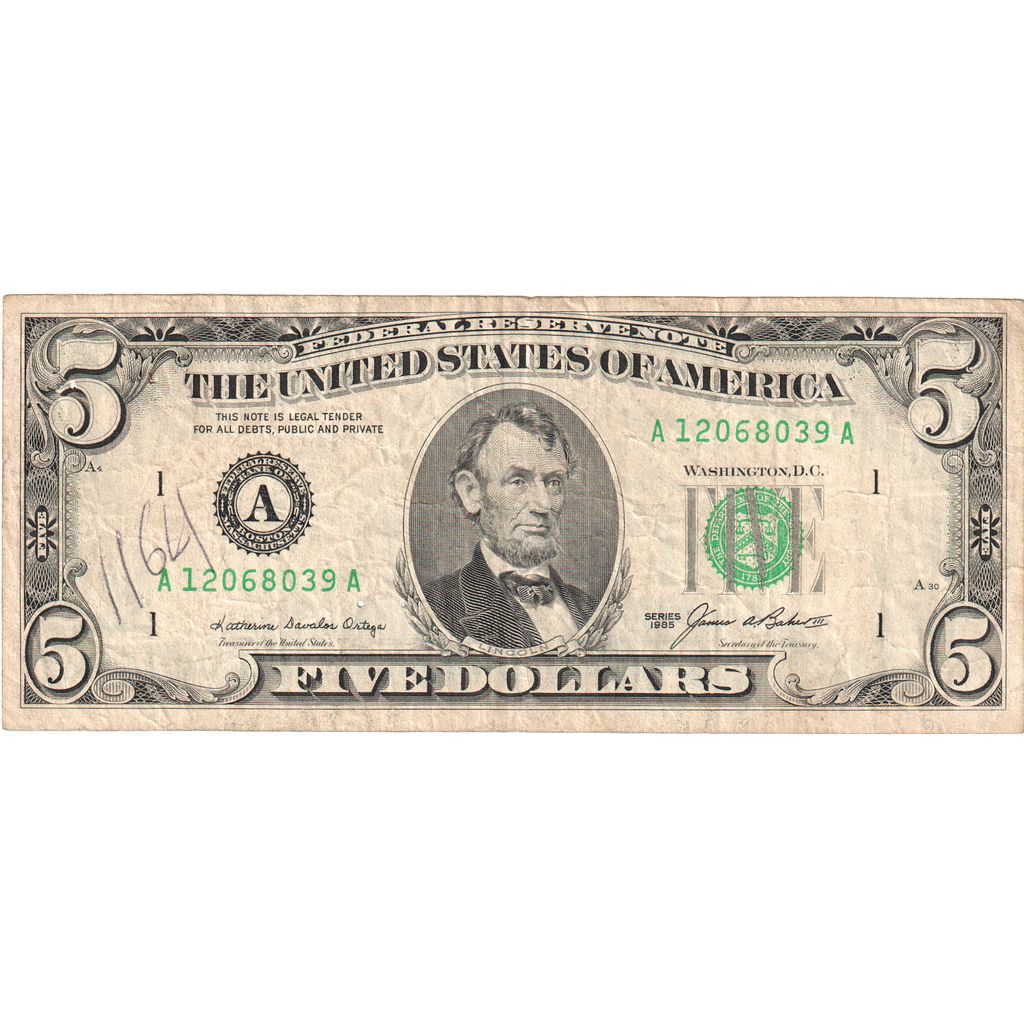 Estados Unidos, Five Dollars, BC