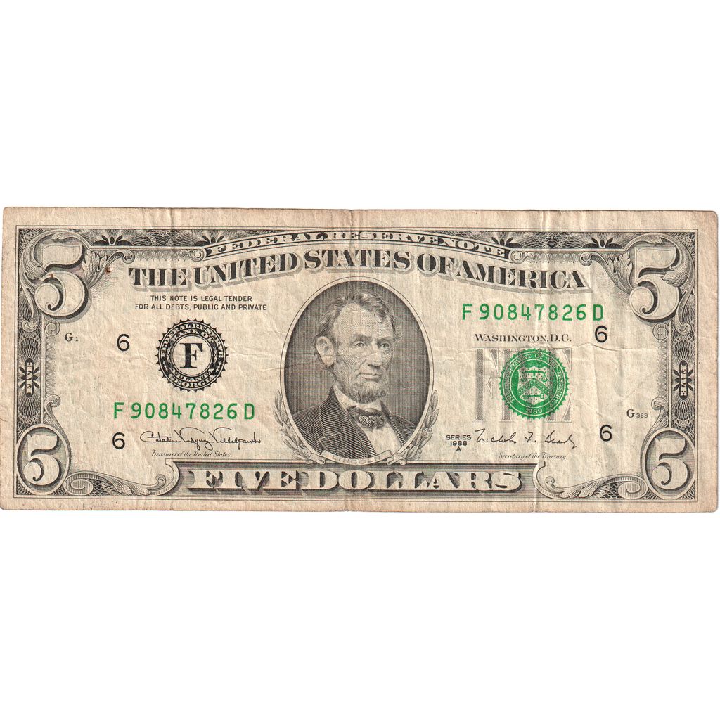 Estados Unidos, Five Dollars, BC