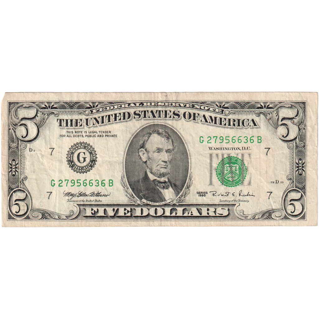 Stati Uniti, Five Dollars, MB+