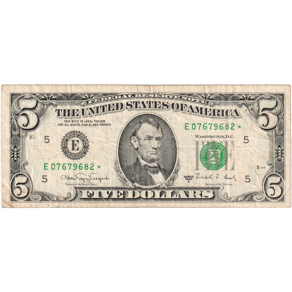 Verenigde Staten, Five Dollars, TB+