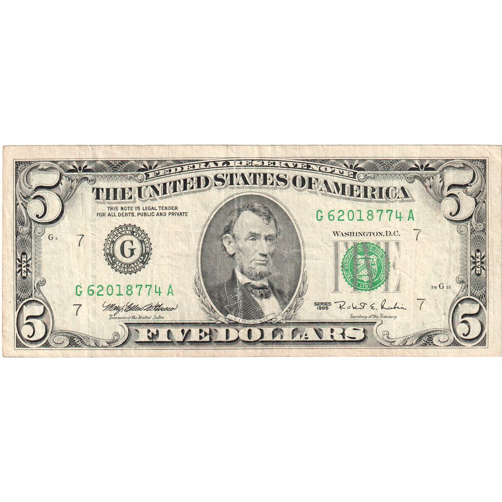 United States, Five Dollars, EF(40-45)