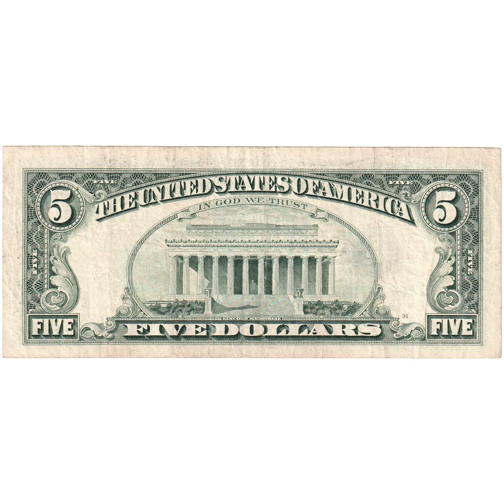 United States, Five Dollars, EF(40-45)