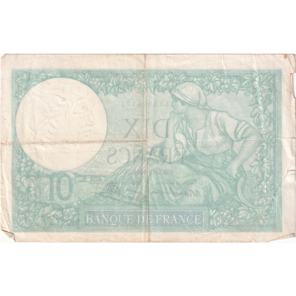 Francia, 10 Francs, Minerve, 1941-12-04, X.85382, MB