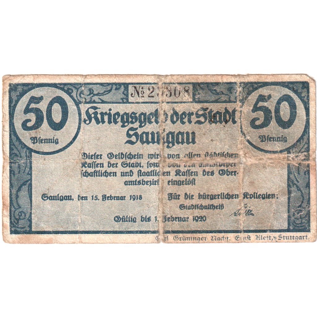 Alemania, 50 Pfennig, 1920-02-01, BC