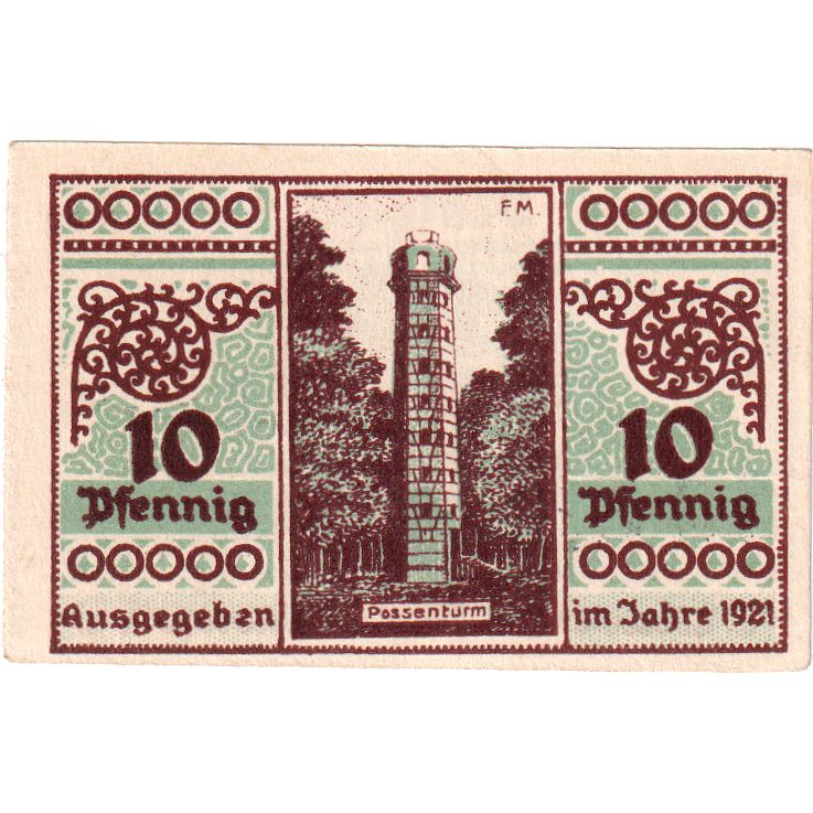Niemcy, Sondershausen, 10 Pfennig, Undated (1921), UNC(63)