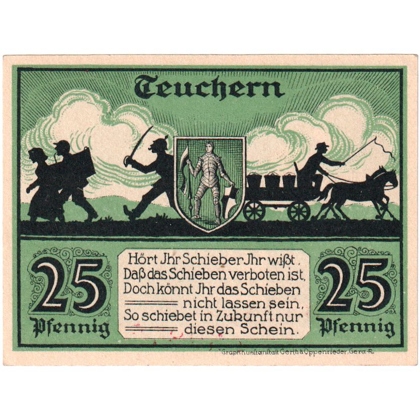 Niemcy, Teuchern, 25 Pfennig, UNC(63)