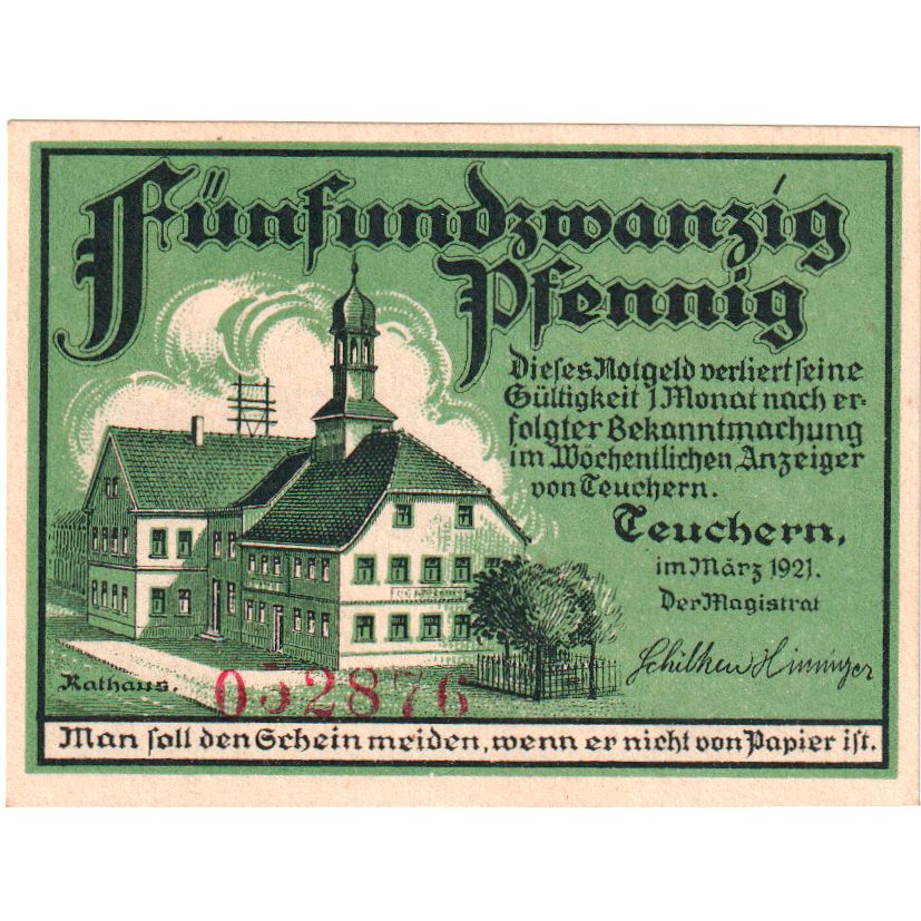 Niemcy, Teuchern, 25 Pfennig, UNC(63)