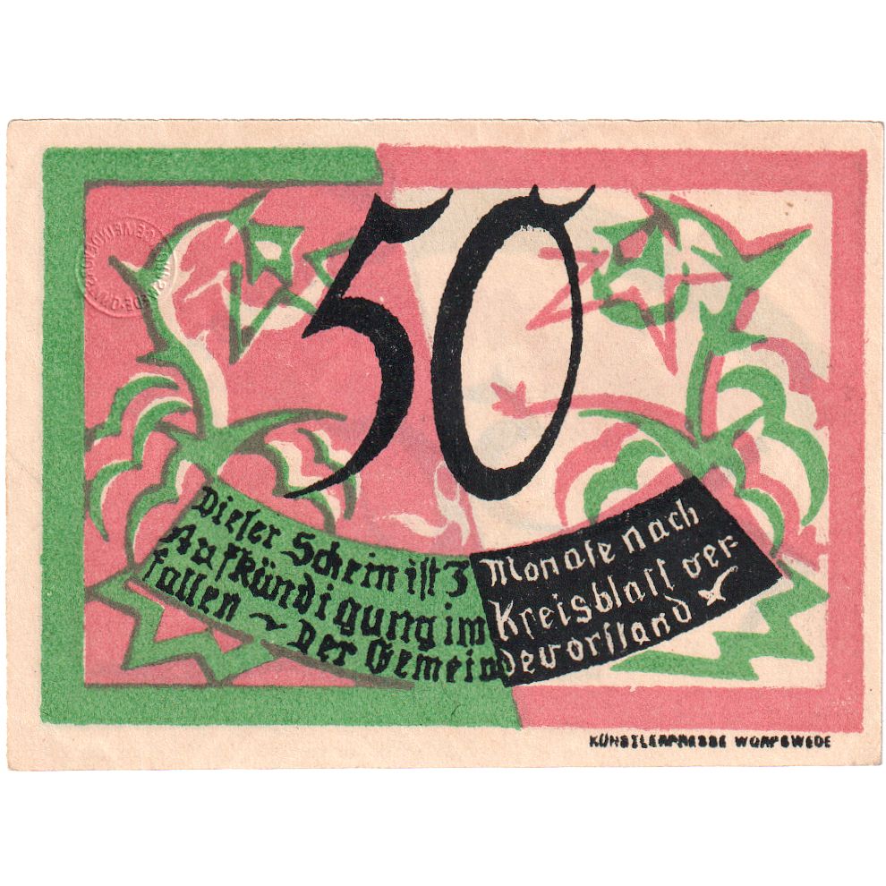 Niemcy, Teuchern, 50 Pfennig, UNC(63)