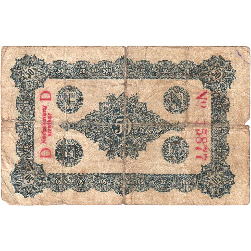 Alemania, Pforzheim Stadt, 50 Pfennig, 1918-11-01, BC