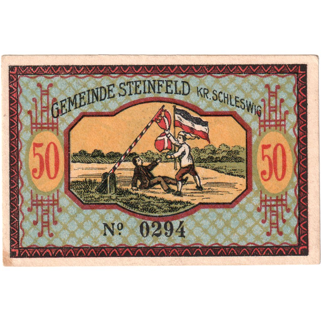 Banknot, Niemcy, Steinfeld Gemeinde, 50 Pfennig, personnage, 1920, 1920-07-30
