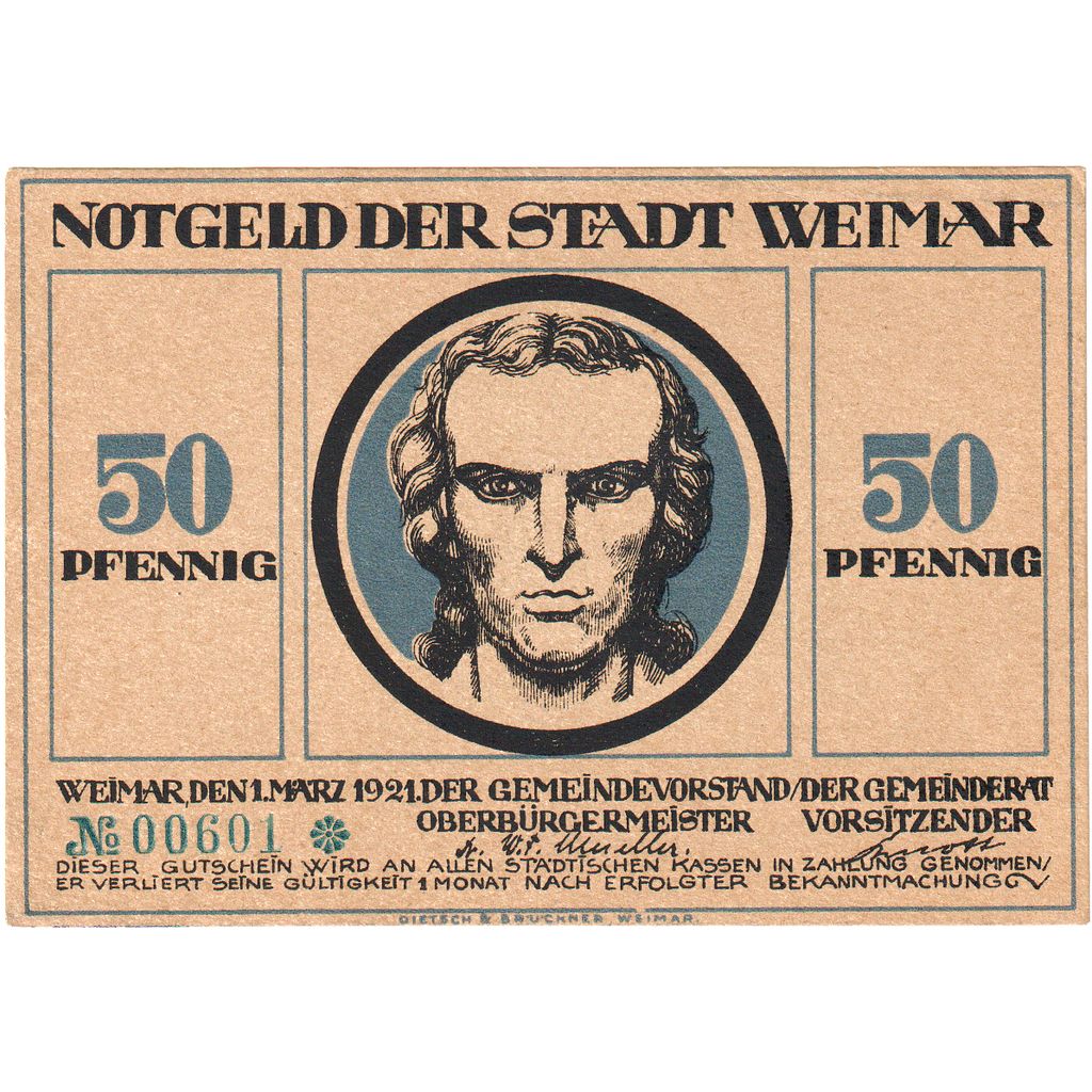 Germany, Weimar, 50 Pfennig, 1921-03-01, UNC(63)