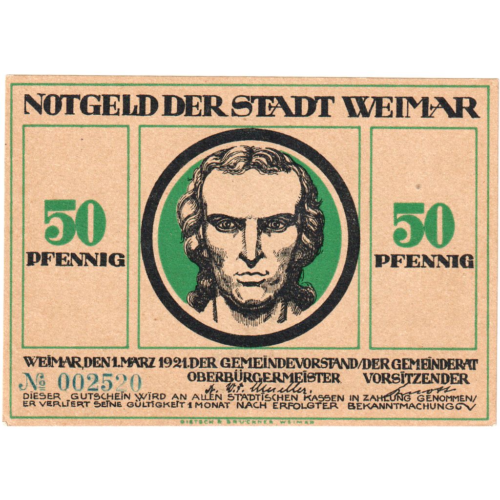 Germany, Weimar, 50 Pfennig, 1921-03-01, UNC(65-70)
