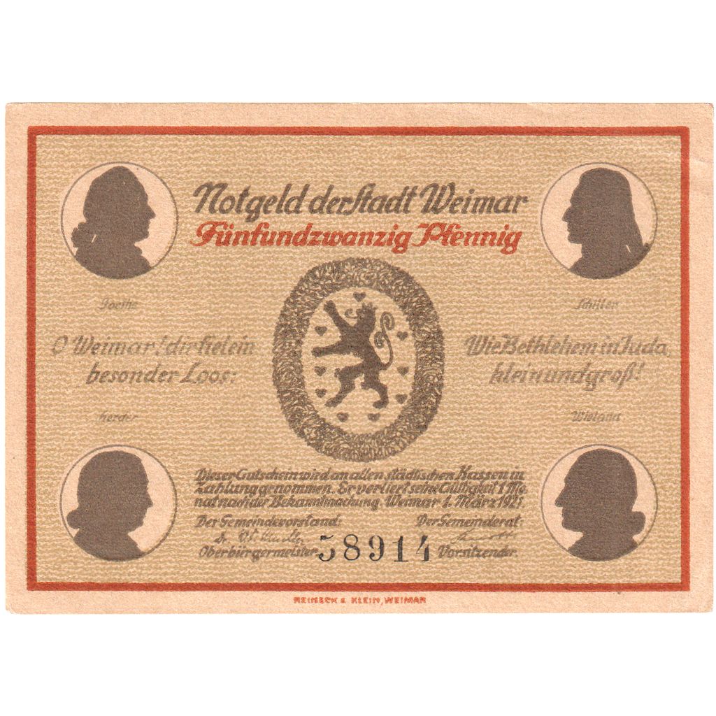 Germany, Weimar, 25 Pfennig, 1921-03-01, 08456, UNC(63)