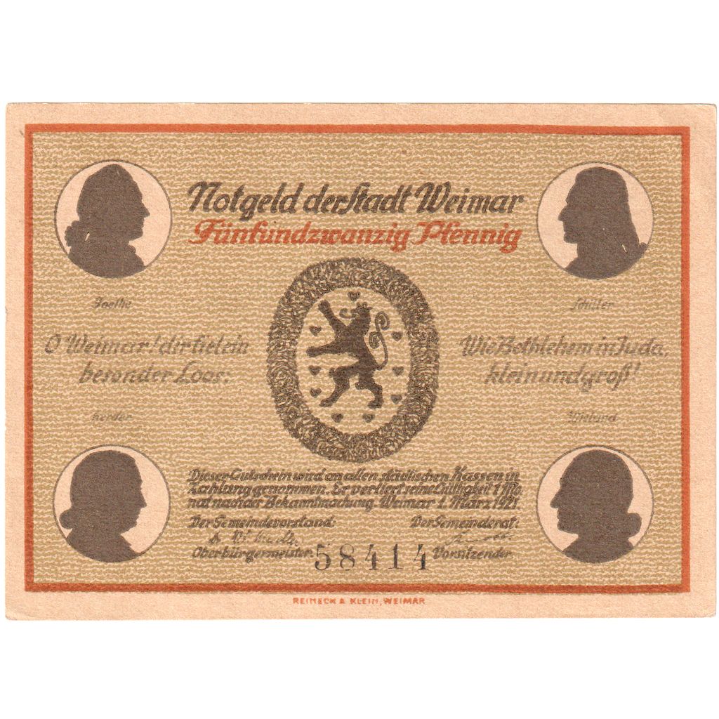 Banknote, Germany, Weimar, 25 Pfennig, paysage, 1921, 1921-03-01, UNC(65-70)