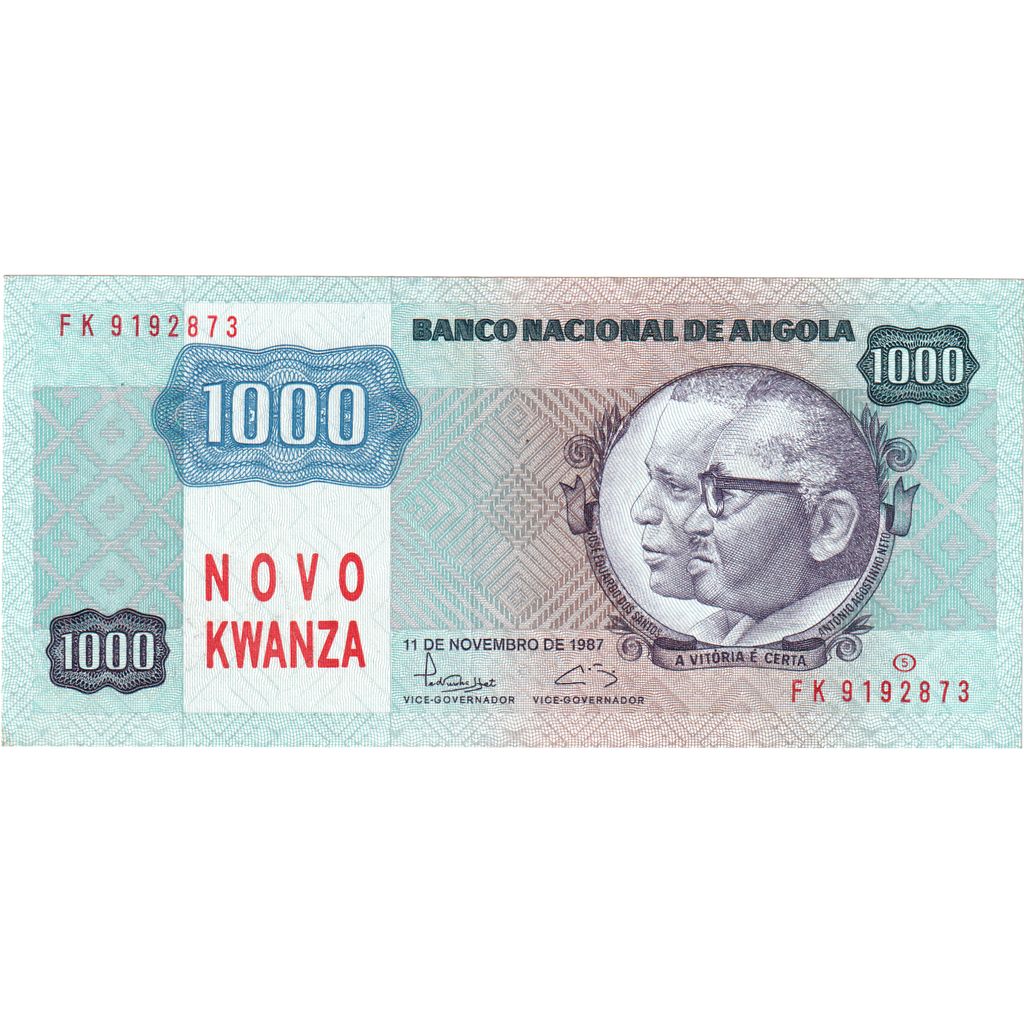Angola, 1000 Novo Kwanza on 1000 Kwanzas, 1987-11-11, AU(55-58)