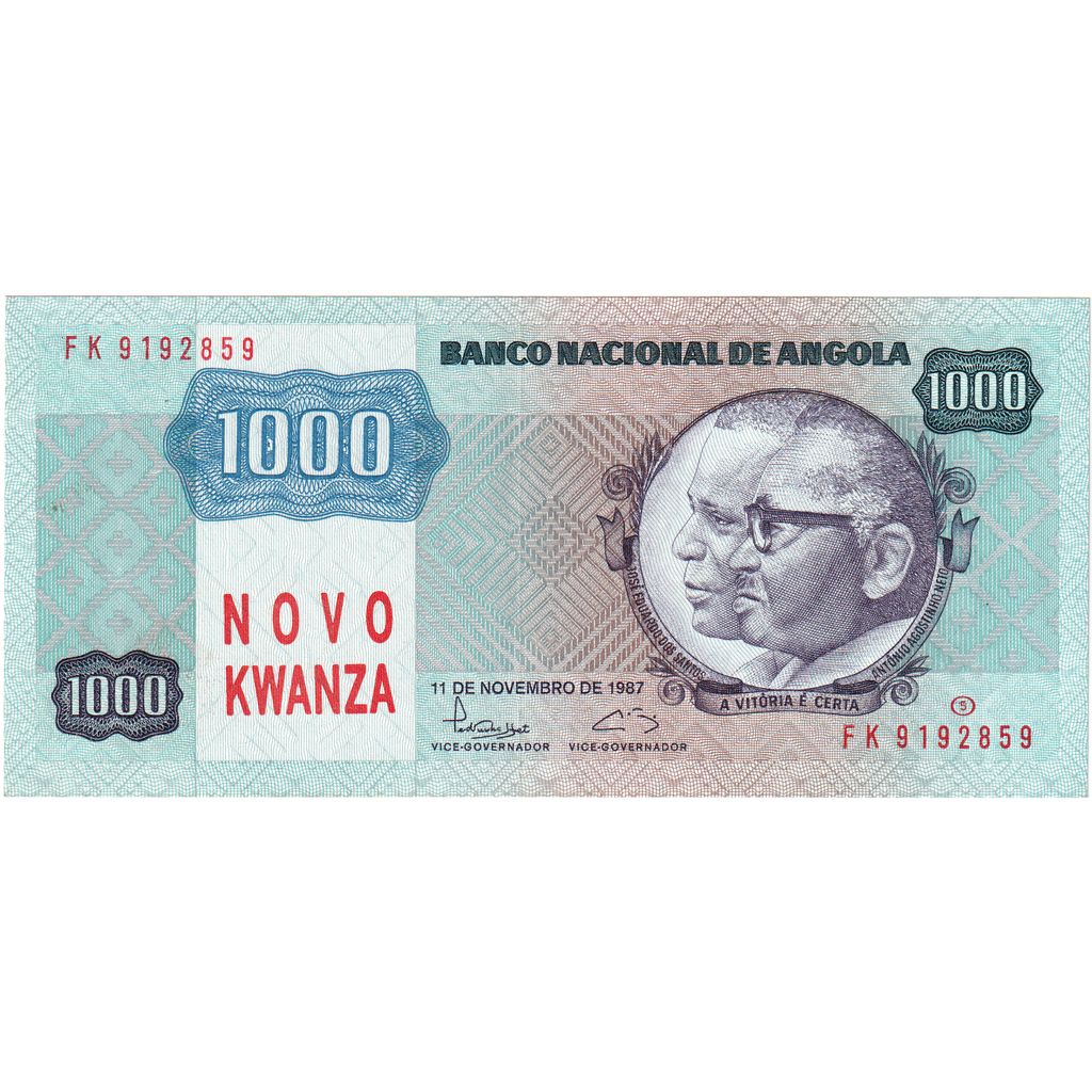 Angola, 1000 Novo Kwanza on 1000 Kwanzas, 1987-11-11, AU(55-58)