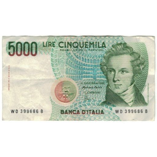 Banknote, Italy, 5000 Lire, Undated (1985), 1985-01-04, KM:111c, EF(40-45)
