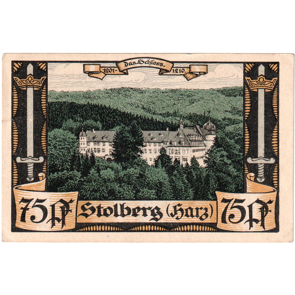 Niemcy, Stolberg, 75 Pfennig, UNC(63)