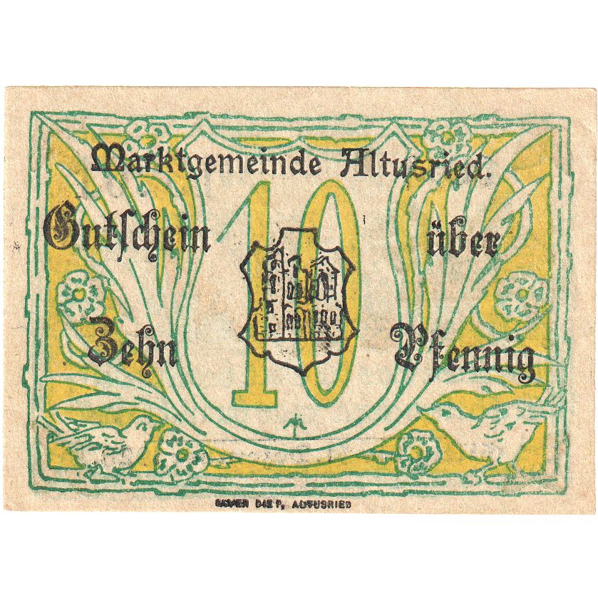 Germany, Altusried, 10 Pfennig, 1923-01-01, AU(55-58)
