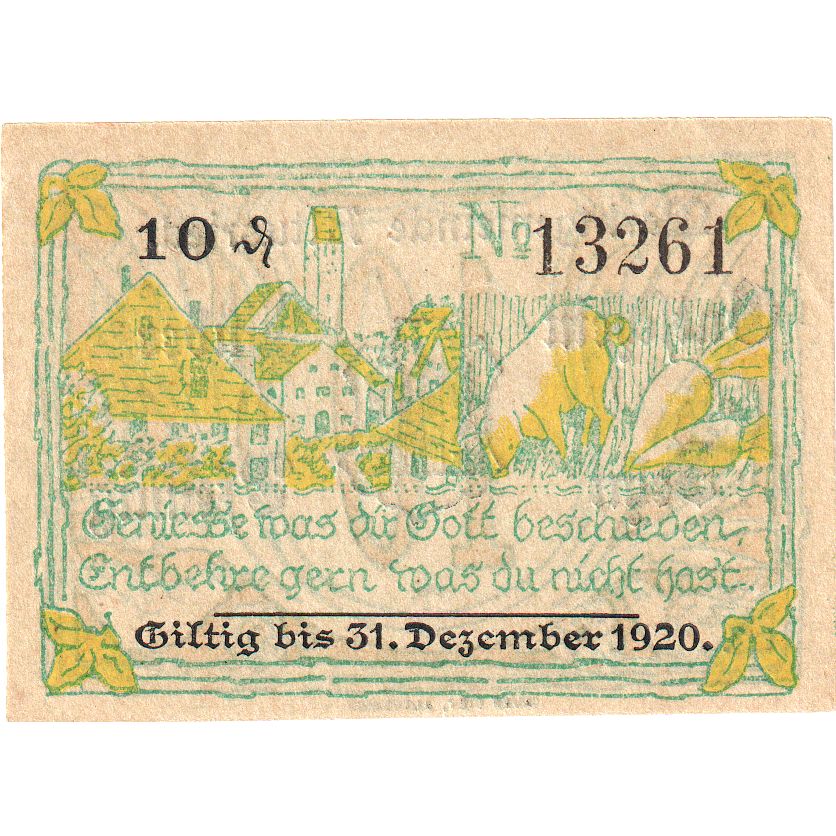 Germany, Altusried, 10 Pfennig, 1923-01-01, AU(55-58)