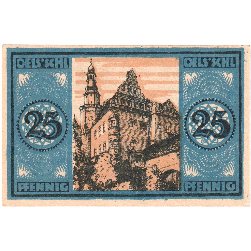 Niemcy, Oels, 25 Pfennig, UNC(63)