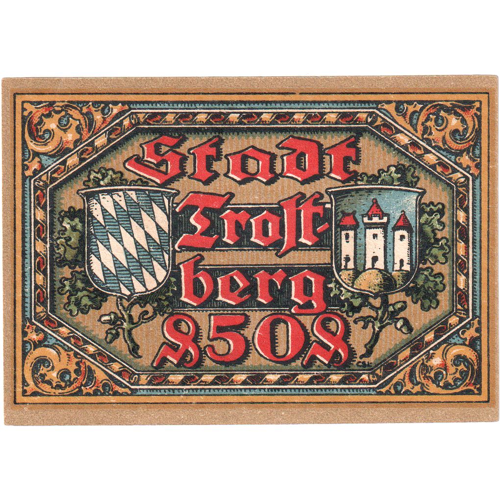 Banknote, Germany, Trostberg, 50 Pfennig, Blason, 1920, UNC(63), Mehl:1348.1