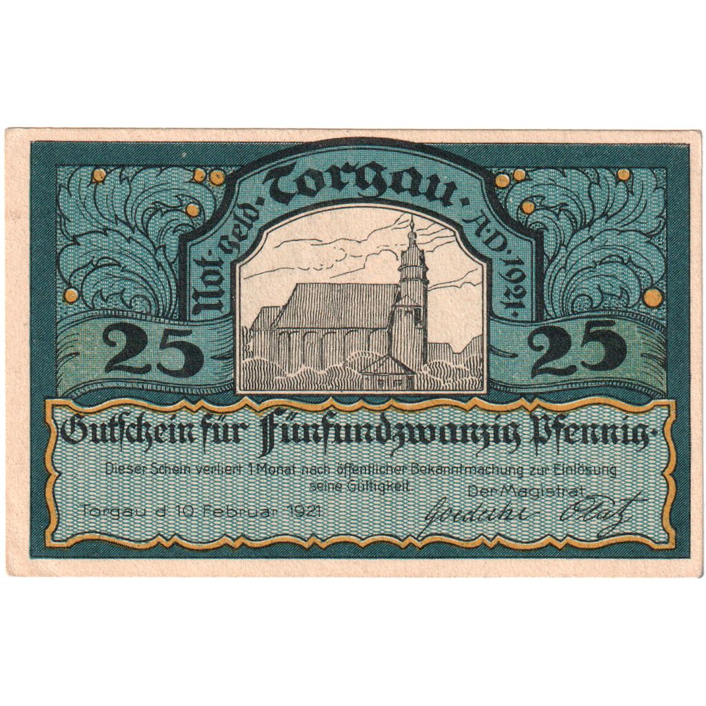 Germany, Torgau, 25 Pfennig, 1921-02-10, UNC(63)