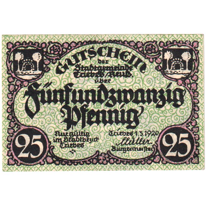 Deutschland, Triebes, 25 Pfennig, 1921-10-01, UNZ-