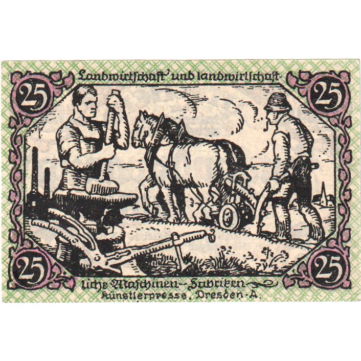 Deutschland, Triebes, 25 Pfennig, 1921-10-01, UNZ-