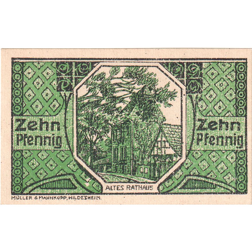 Germany, Wunstorf, 10 Pfennig, 1922-04-01, UNC(63)