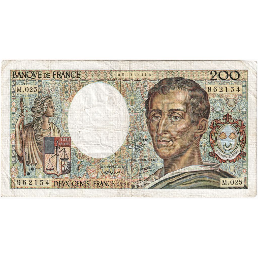 Francia, 200 Francs, Montesquieu, M.025, MB