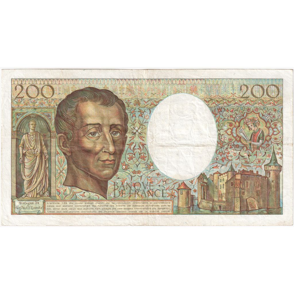 Francja, 200 Francs, Montesquieu, U.012, EF(40-45)
