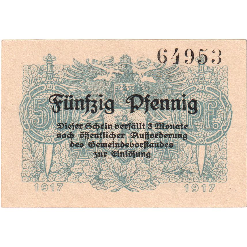 Germany, Buttstadt Stadt, 50 Pfennig, 7673, UNC(65-70)